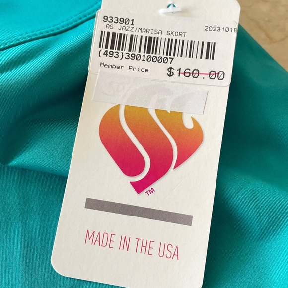 Amy Sport Ocean Green MARISA Pleated Skort Golf Skirt - NWT - Picture 9 of 9